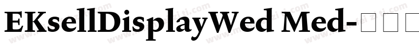 EKsellDisplayWed Med字体转换